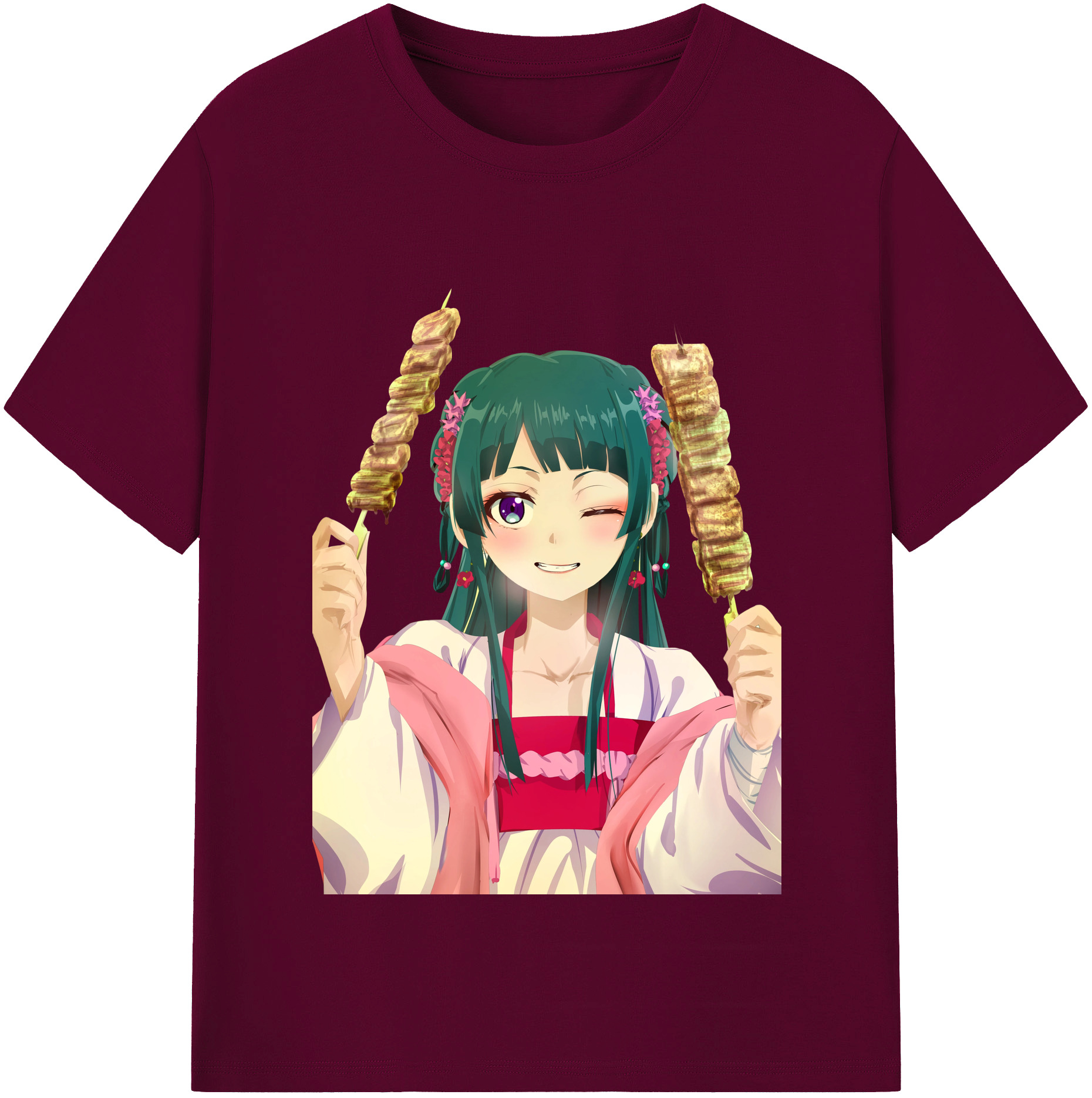 （画像用） 薬屋のひとりごと The Apothecary Diaries レディースカジュアルプリントTシャツ（綿100％）